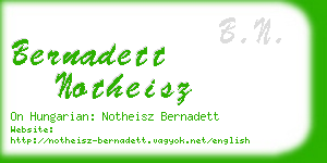 bernadett notheisz business card